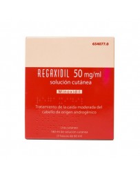 REGAXIDIL 50 MG/ML SOLUCION CUTANEA 3 FRASCOS 60 ML
