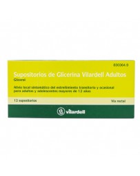 SUPOSITORIOS GLICERINA VILARDELL ADULTOS 12 SUPOSITORIOS (BLISTER)