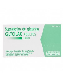 SUPOSITORIOS GLICERINA GLYCILAX ADULTOS 3.31 G 12 SUPOSITORIOS